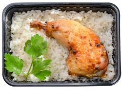 Окорочок куриный запечённый с рисом